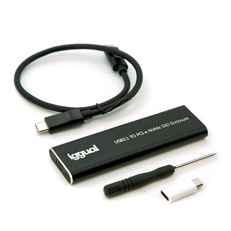 Iggual Caja Externa Usb C 3 1 Ssd M2 Nvme Y Sata